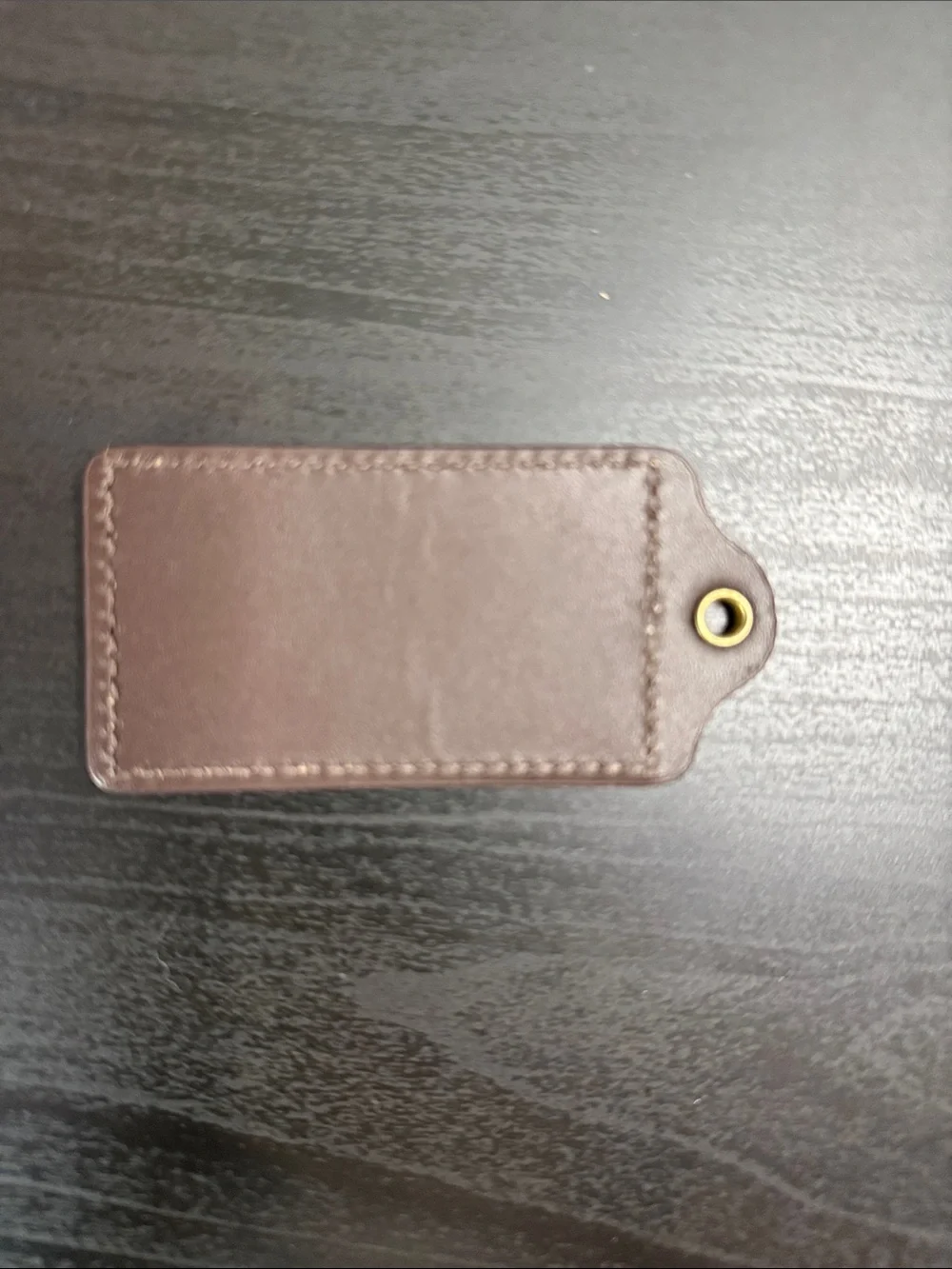 Coach XL Metallic Gold Leather Hangtag